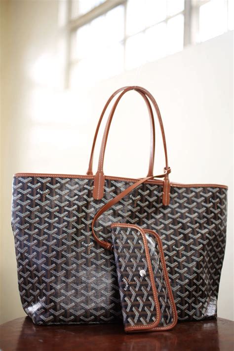 goyard bag black and tan